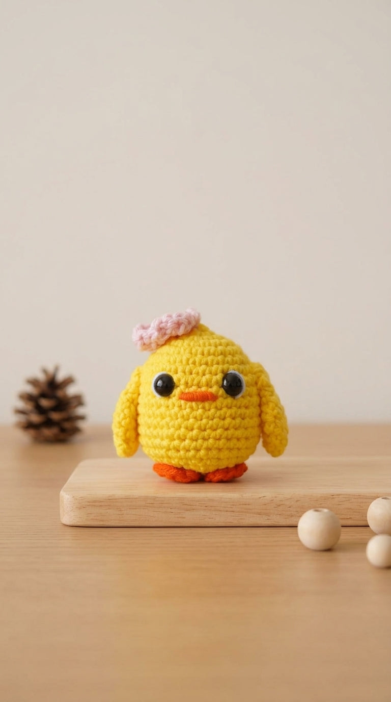 Llavero Pollito con Moñito