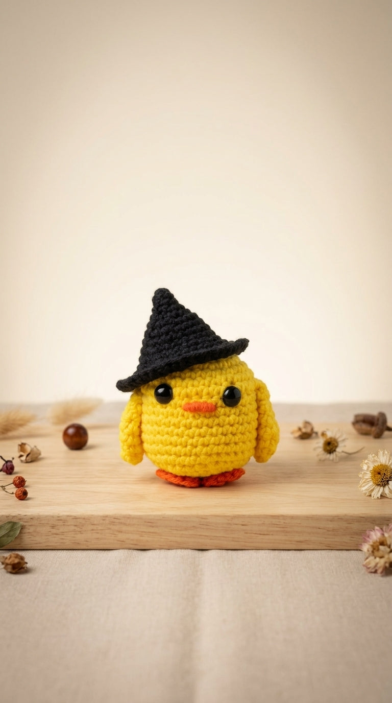 Llavero Pollito con Sombrero